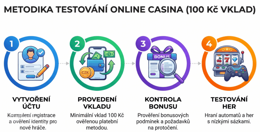 4 kroky metodologie testování kasin s nízkým vkladem